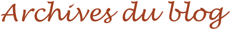 Archives du blog